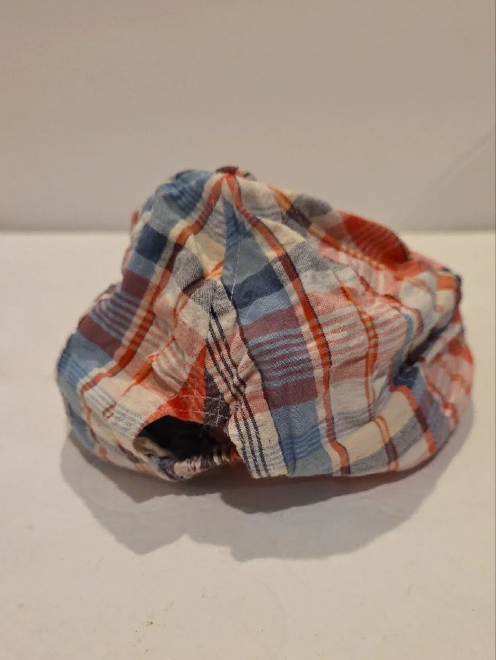 Janie And Jack Plaid Cotton Baseball Cap in Red, Blue & Yellow 1 Year 2 Year Hat